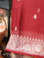 Banarasi Pure Khaddi Chiffon Handwoven Silk Saree