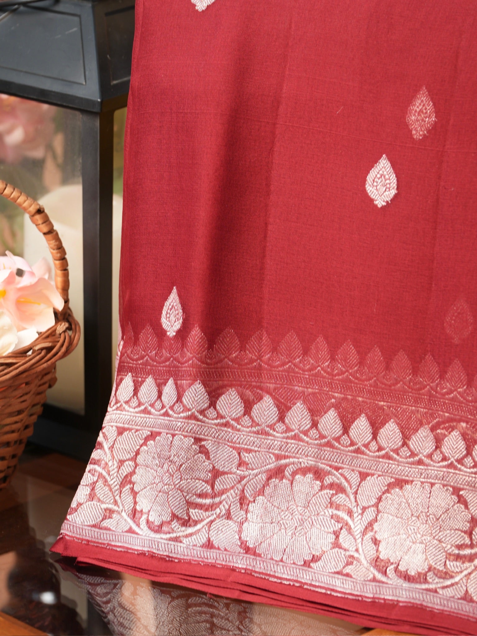 Banarasi Pure Khaddi Chiffon Handwoven Silk Saree