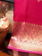 Banarasi Pure Kora Organza Handwoven Silk Saree