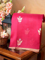 Banarasi Pure Kora Organza Handwoven Silk Saree