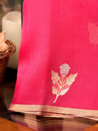 Banarasi Pure Kora Organza Handwoven Silk Saree