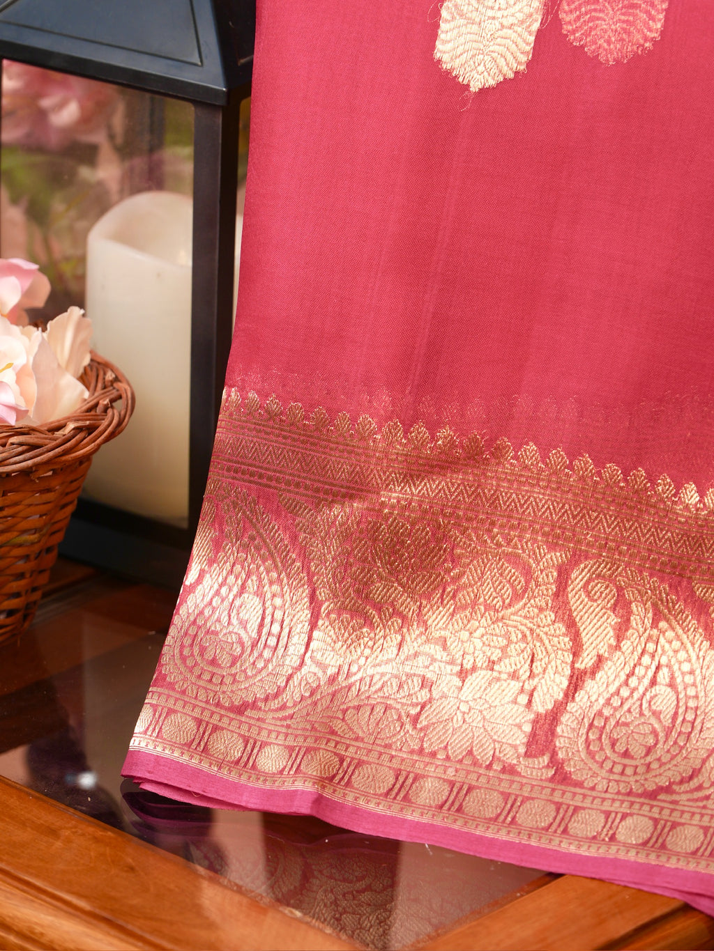 Banarasi Pure Kora Organza Handwoven Silk Saree