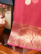 Banarasi Pure Kora Organza Handwoven Silk Saree