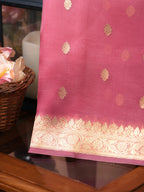 Banarasi Pure Kora Organza Handwoven Silk Saree