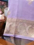 Banarasi Pure Kora Organza Handwoven Silk Saree