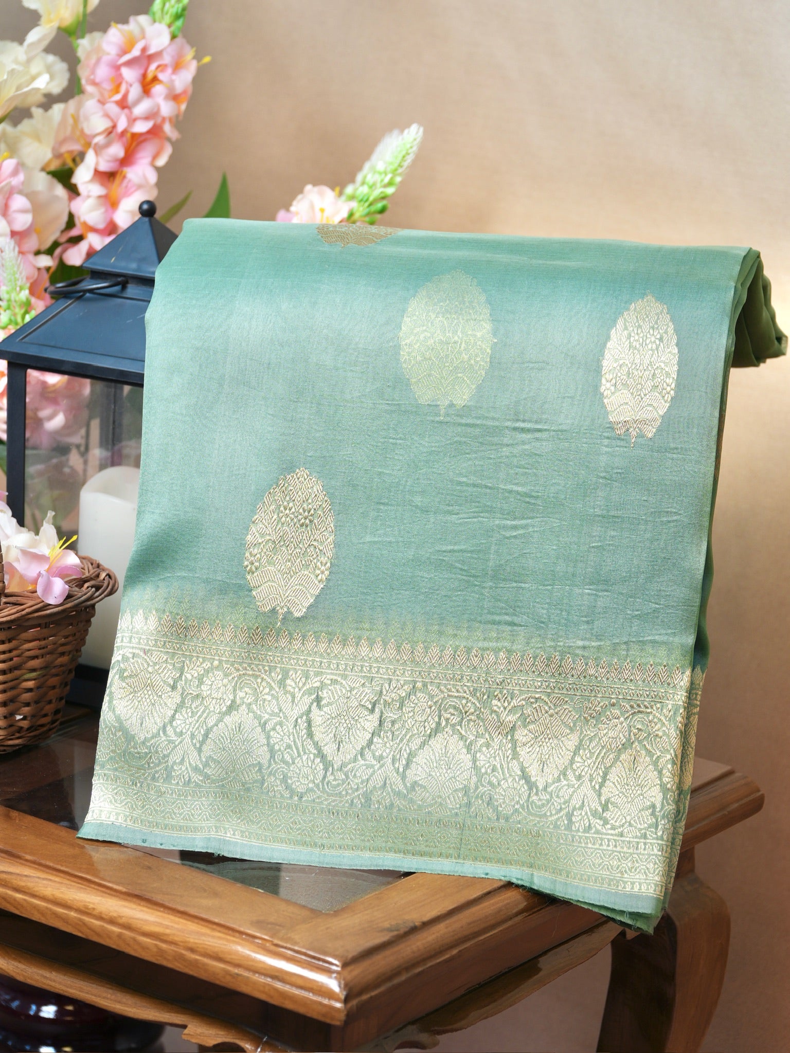 Banarasi Pure Kora Organza Handmade Saree