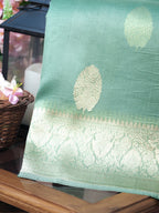 Banarasi Pure Kora Organza Handmade Saree