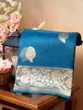 Banarasi Pure Kora Organza Handwoven Silk Saree