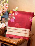 Banarasi Pure Kora Organza Handwoven Silk Saree
