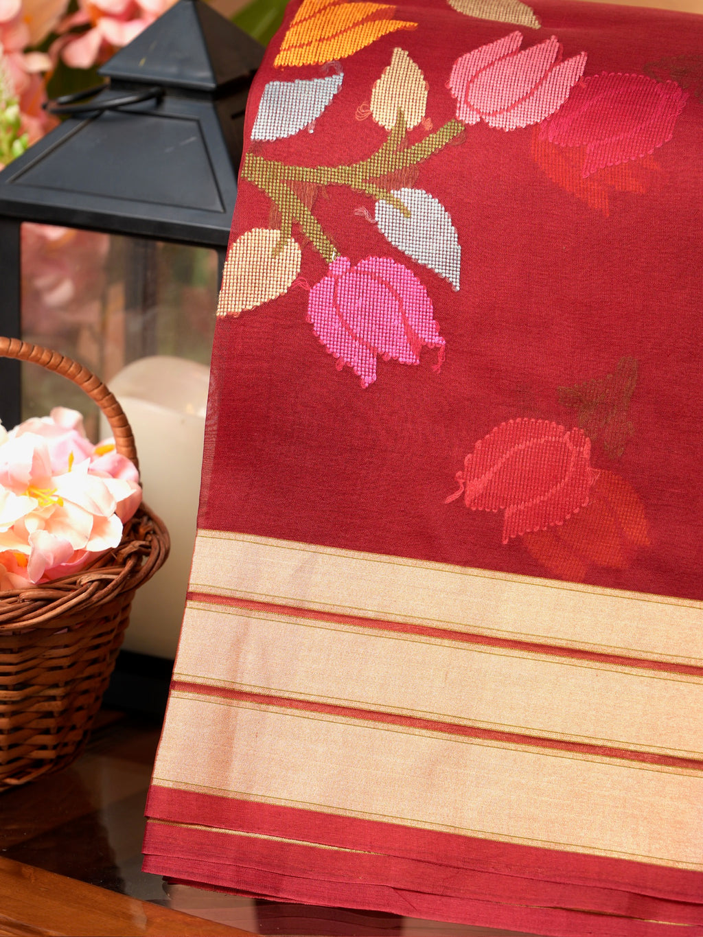 Banarasi Pure Kora Organza Handwoven Silk Saree