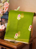 Banarasi Pure Kora Organza Handwoven Silk Saree