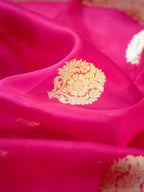 Banarasi Pure Kora Organza Handwoven Silk Saree