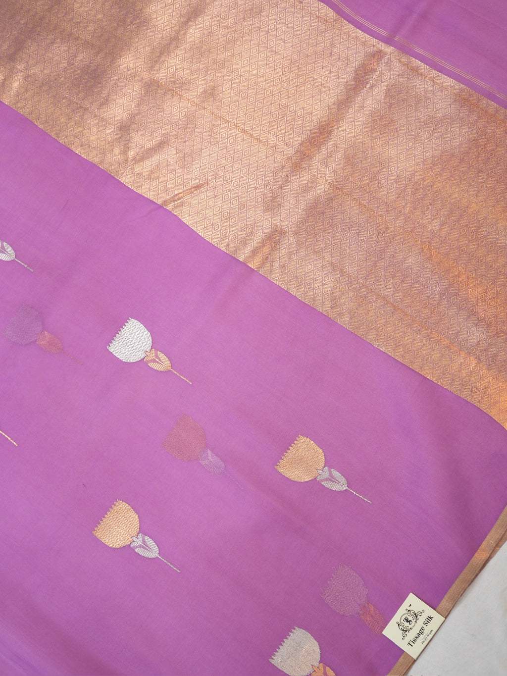 Banarasi Pure Kora Organza Handwoven Silk Saree