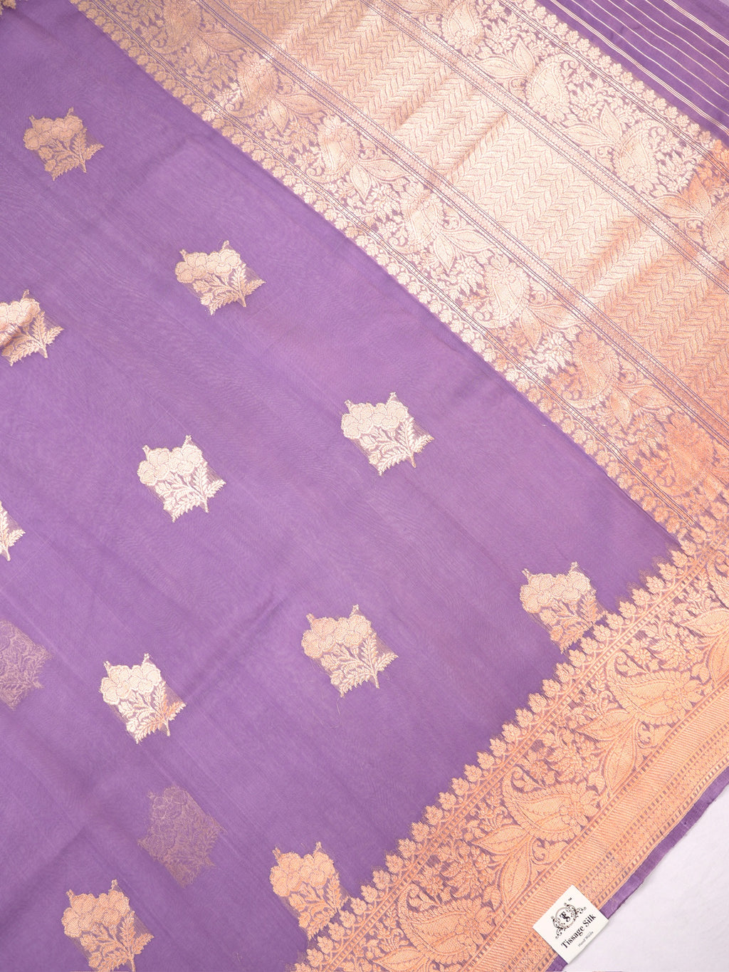Banarasi Pure Kora Organza Handwoven Silk Saree