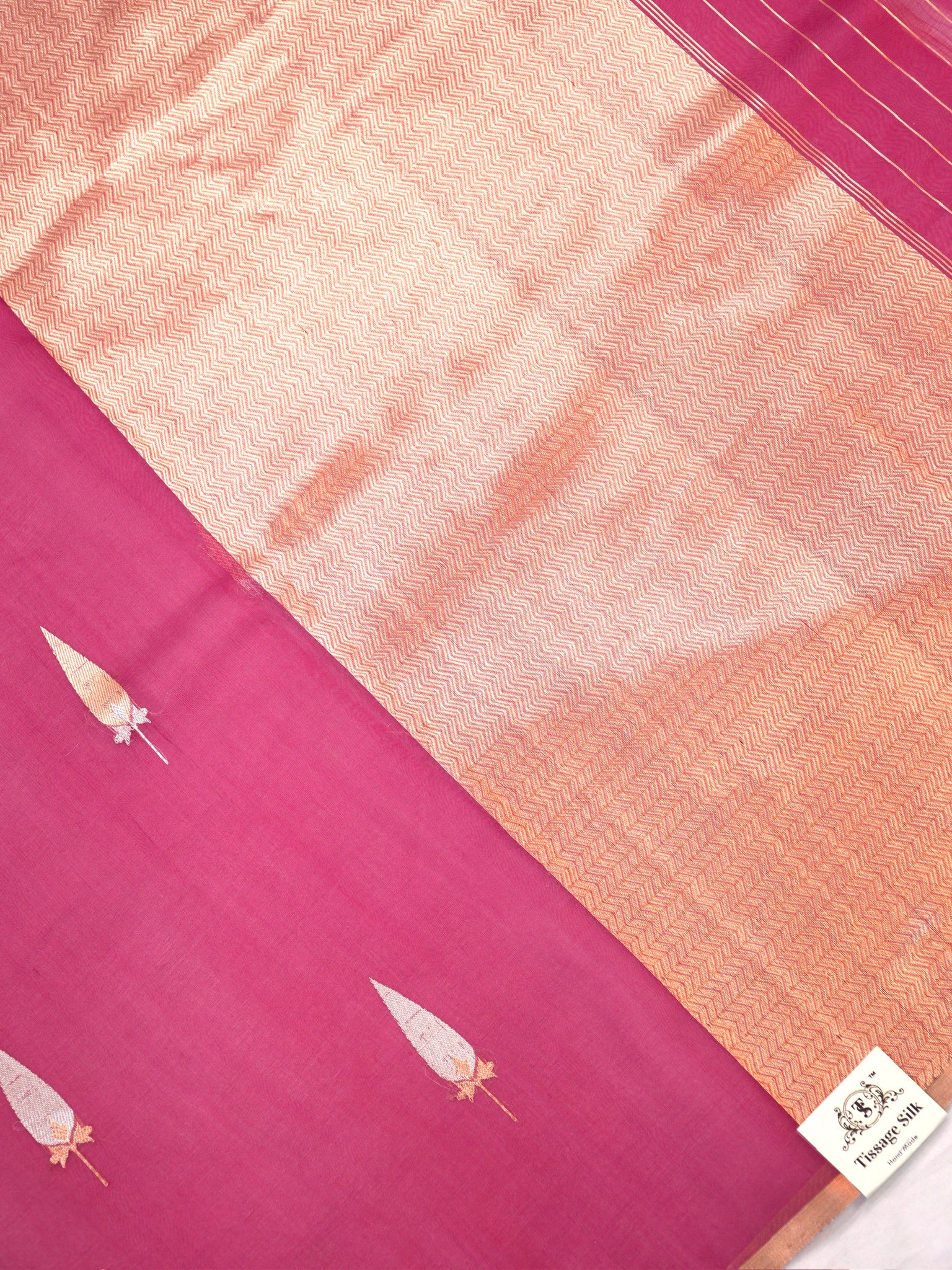 Banarasi Pure Kora Organza Handwoven Silk Saree