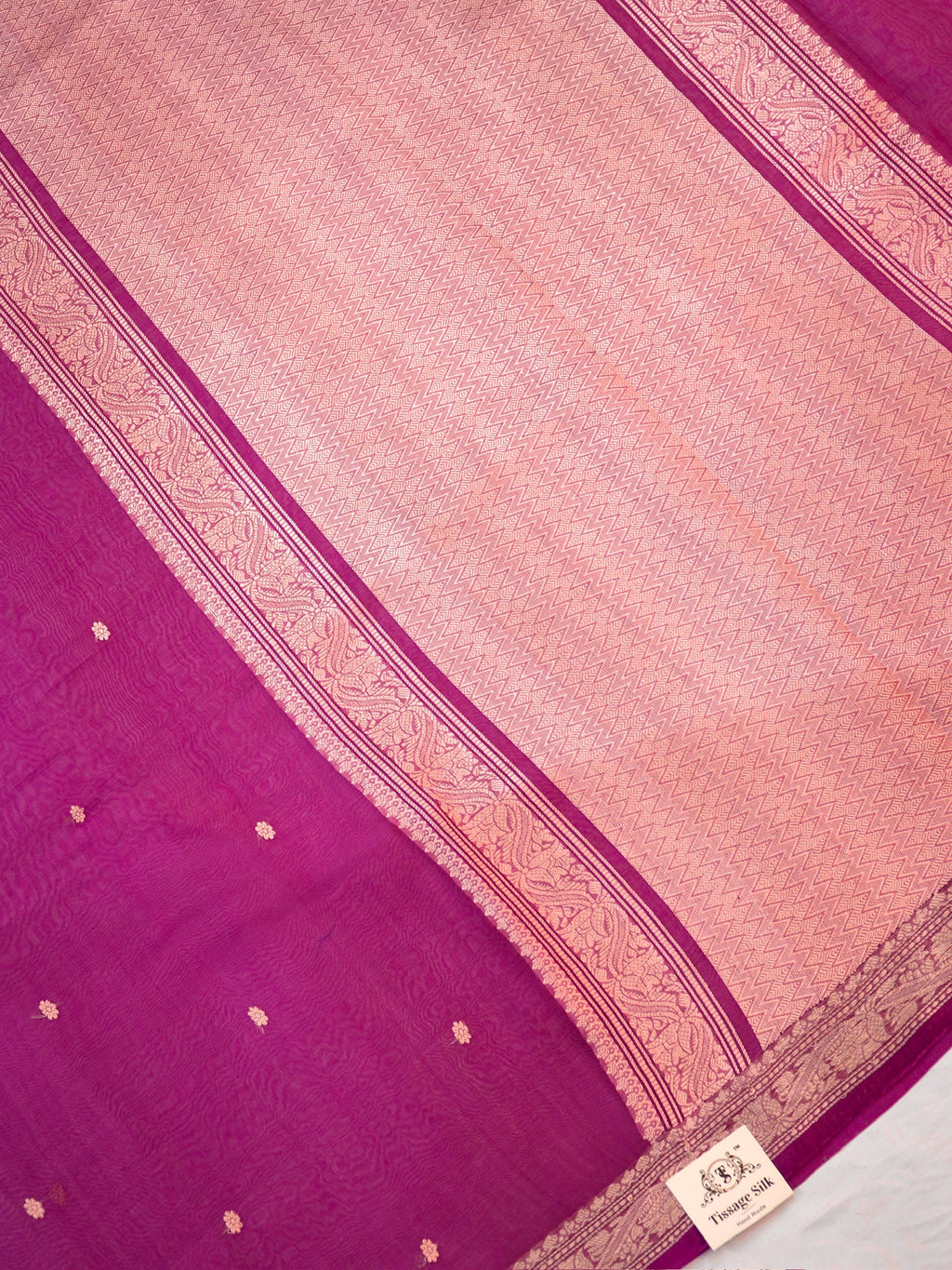 Banarasi Pure Kora Organza Handwoven Silk Saree