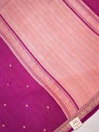 Banarasi Pure Kora Organza Handwoven Silk Saree