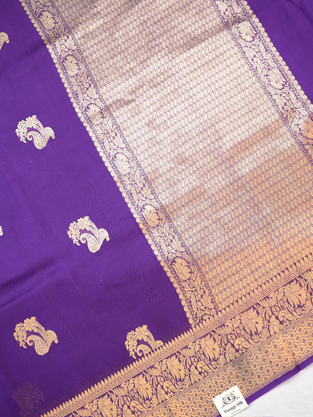 Banarasi Pure Kora Organza Handwoven Silk Saree