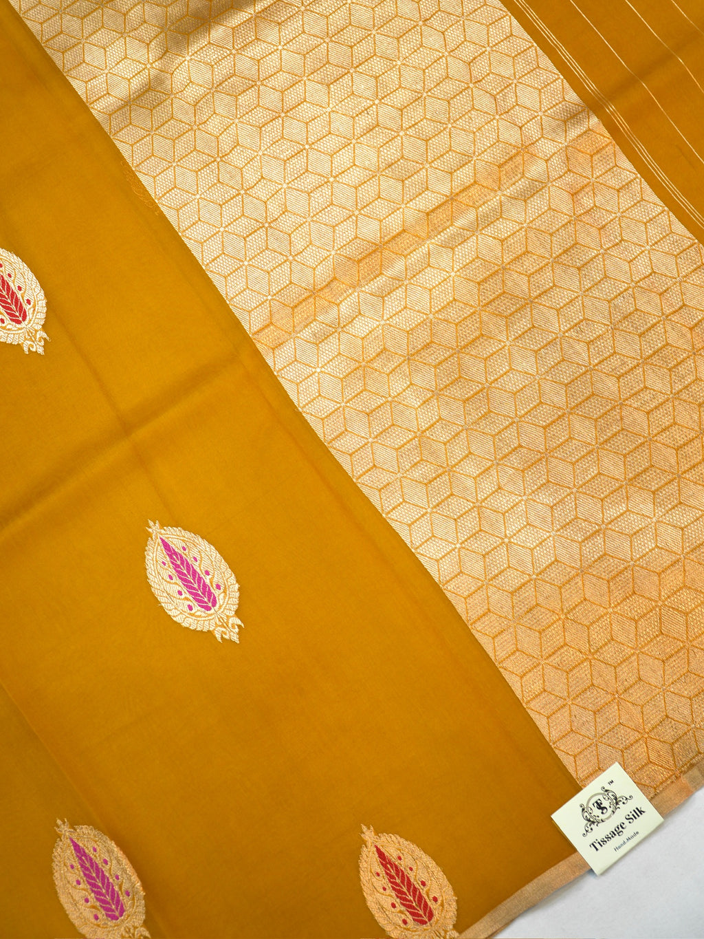 Banarasi Pure Kora Organza Handwoven Silk Saree