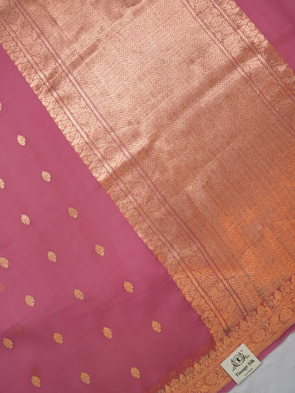 Banarasi Pure Kora Organza Handwoven Silk Saree