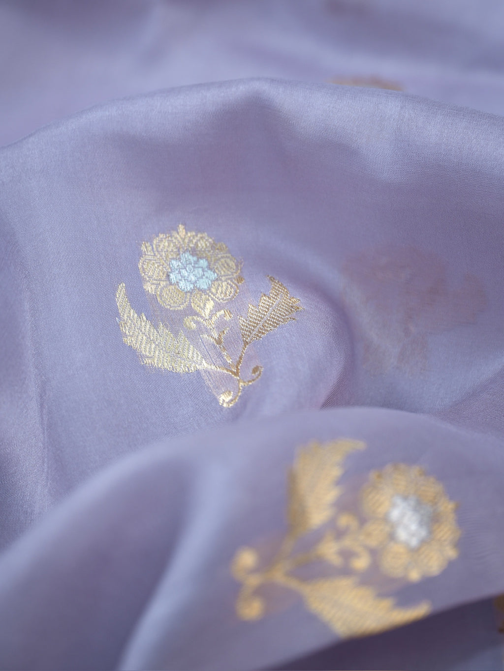 Banarasi Pure Kora Organza Handwoven Silk Saree