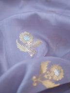 Banarasi Pure Kora Organza Handwoven Silk Saree