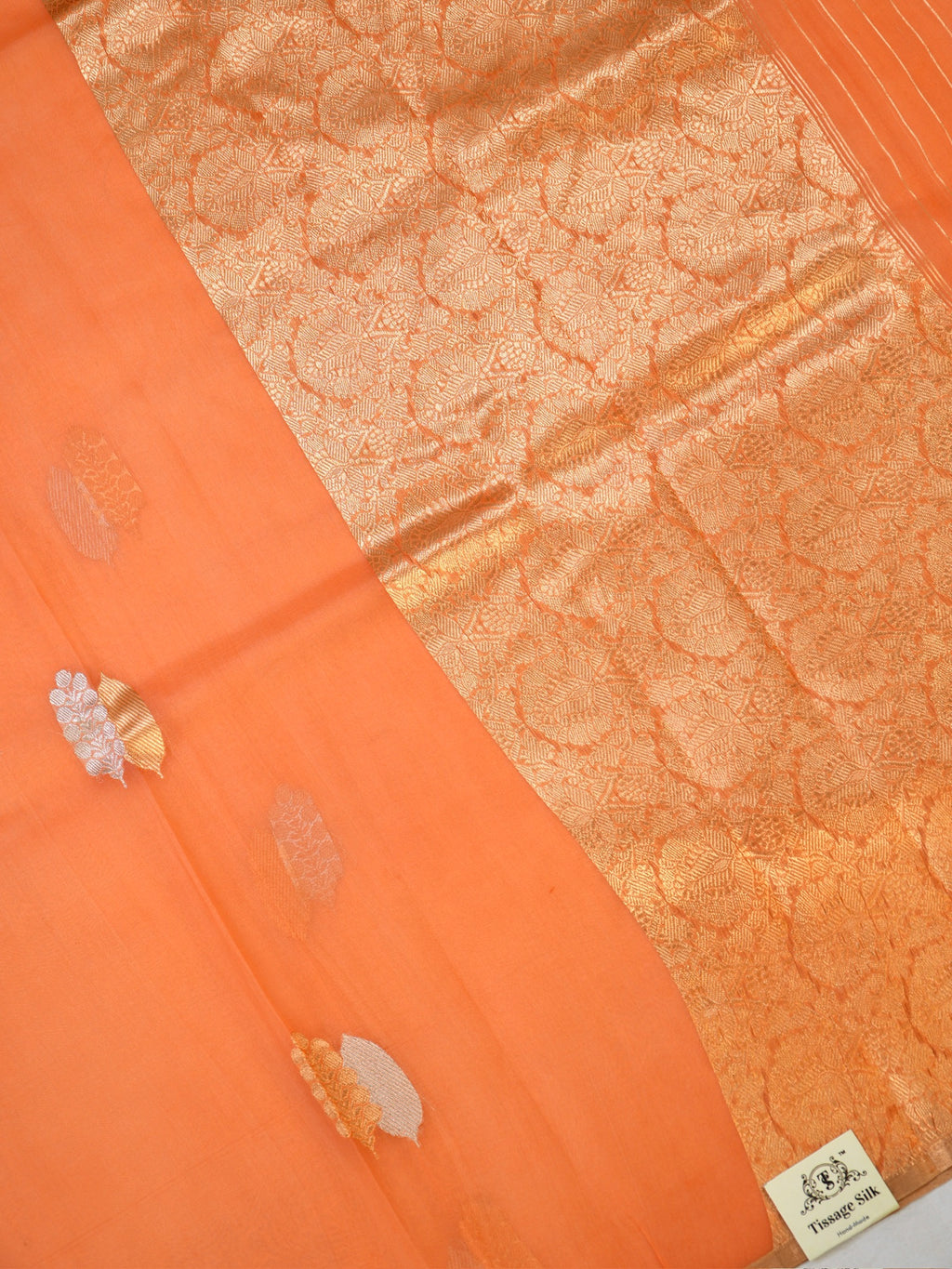 Banarasi Pure Kora Organza Handwoven Silk Saree