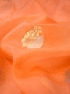 Banarasi Pure Kora Organza Handwoven Silk Saree