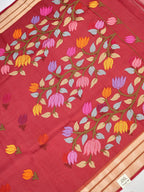 Banarasi Pure Kora Organza Handwoven Silk Saree