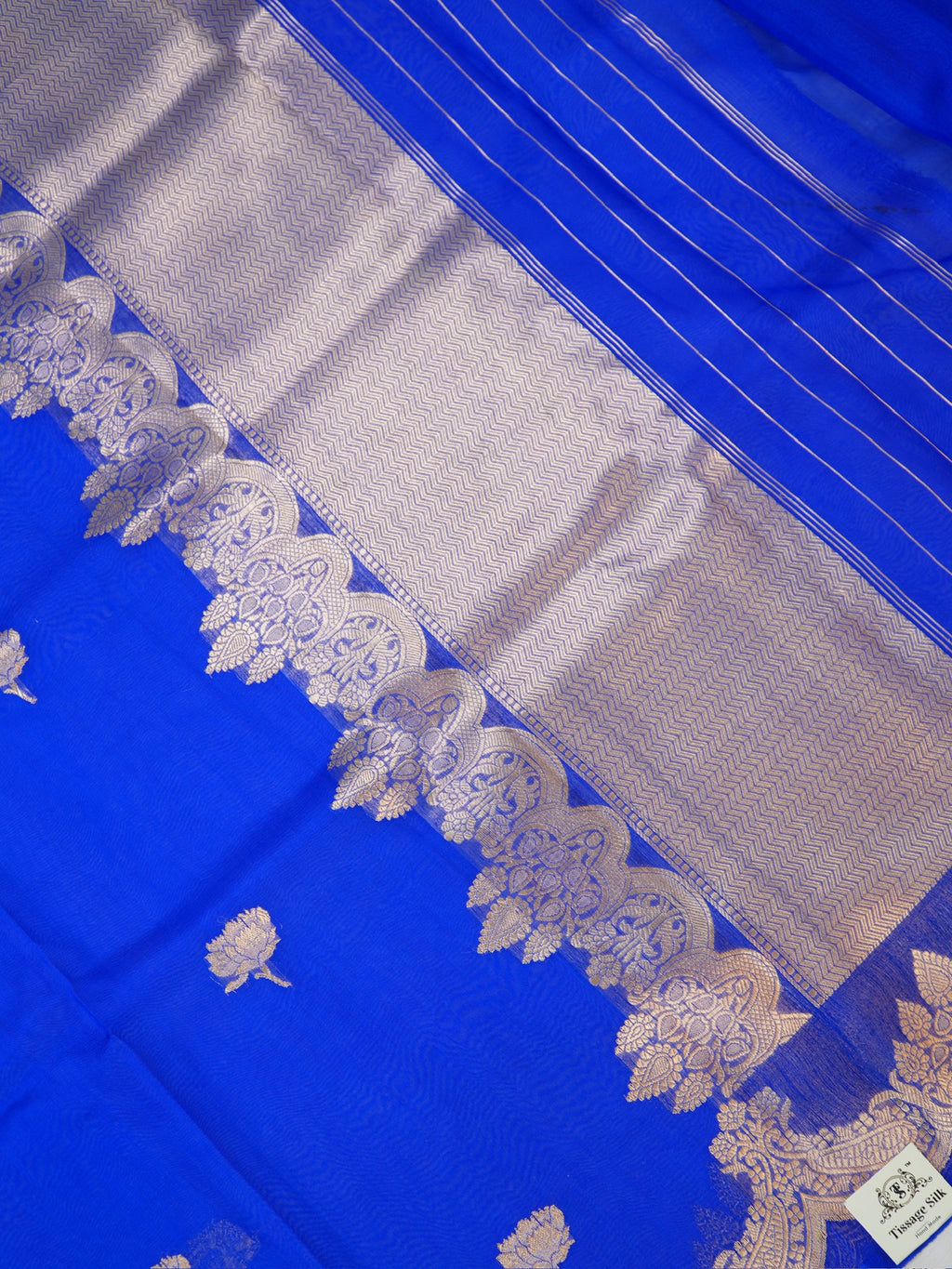 Banarasi Pure Kora Organza Handwoven Silk Saree