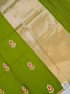 Banarasi Pure Kora Organza Handwoven Silk Saree