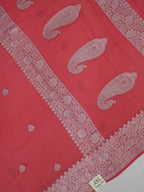 Banarasi Pure Khaddi Chiffon Handwoven Silk Saree