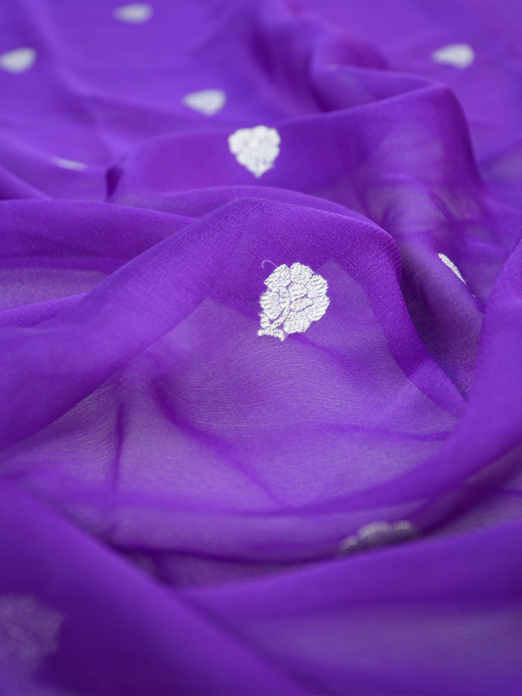 Banarasi Pure Khaddi Chiffon Handwoven Silk Saree
