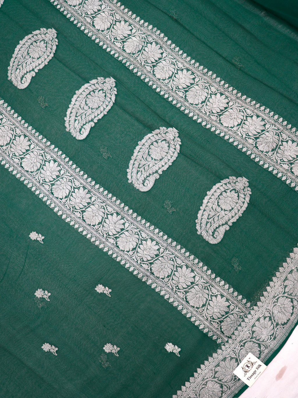 Banarasi Pure Khaddi Chiffon Handwoven Silk Saree