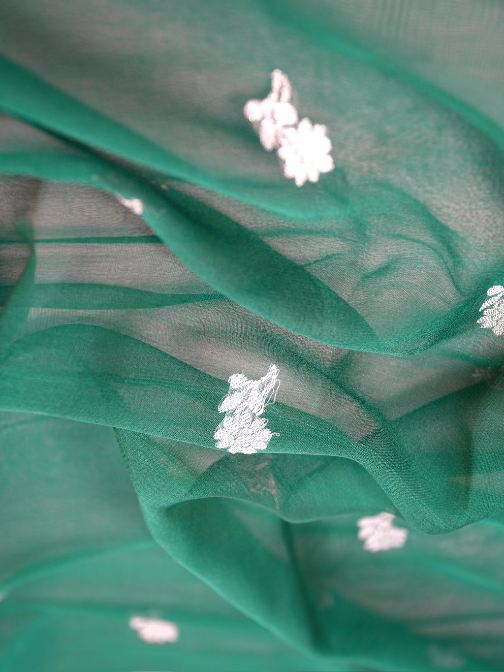 Banarasi Pure Khaddi Chiffon Handwoven Silk Saree