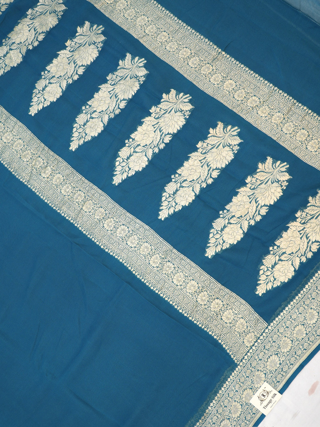Banarasi Pure Khaddi Chiffon Handwoven Silk Saree