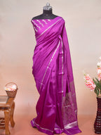 Banarasi Pure Katan Silk Plain Saree