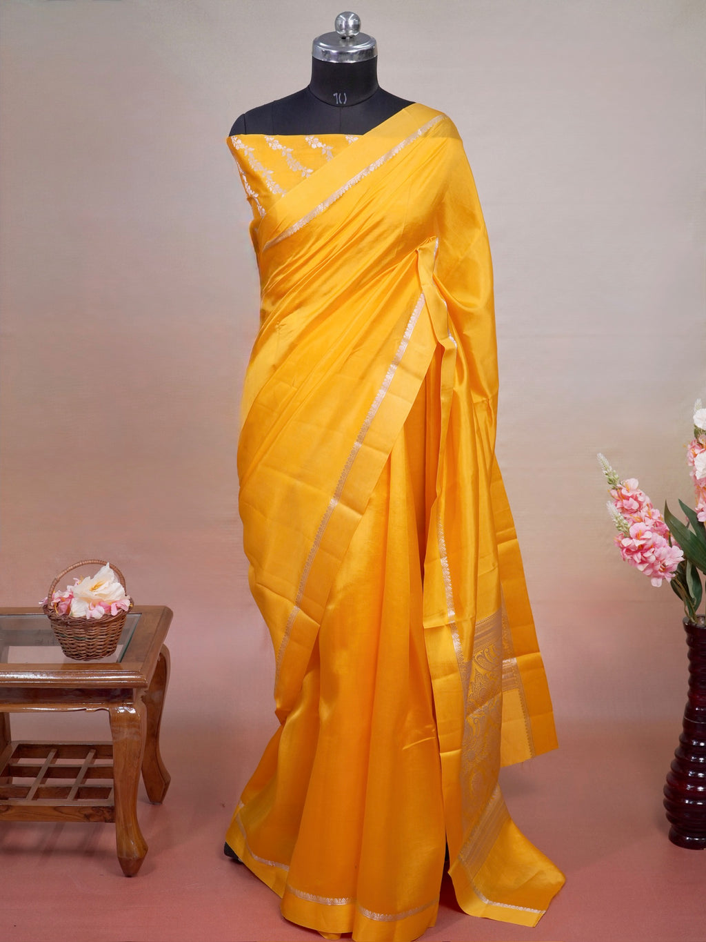 Banarasi Pure Katan Silk Plain Saree
