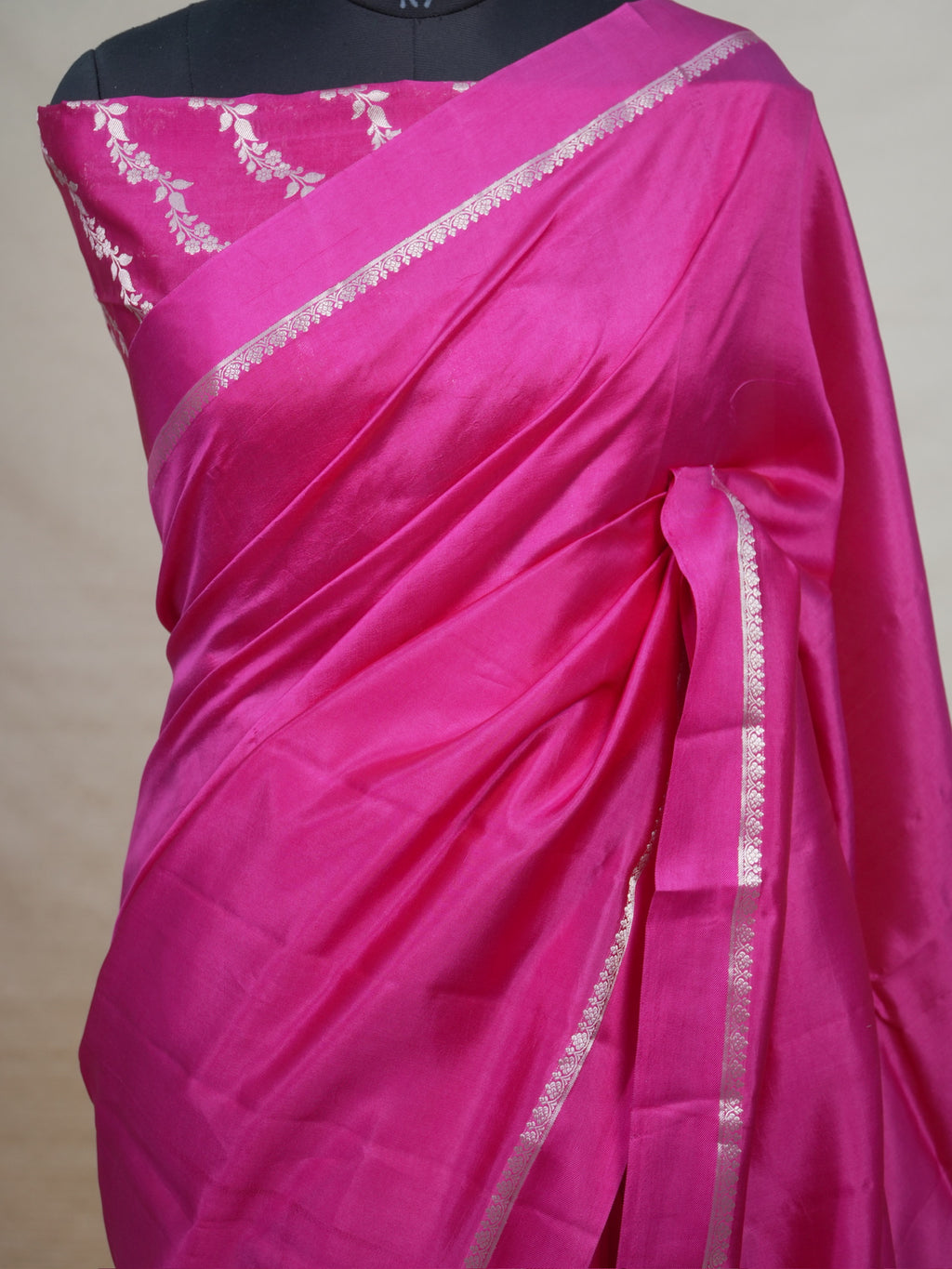 Banarasi Pure Katan Plain Saree