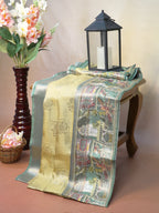 Banarasi Pure Katan Kalamkari Brocade Saree