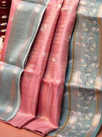 Banarasi Pure Katan Kalamkari Brocade Saree