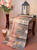 Banarasi Pure Katan Kalamkari Brocade Saree
