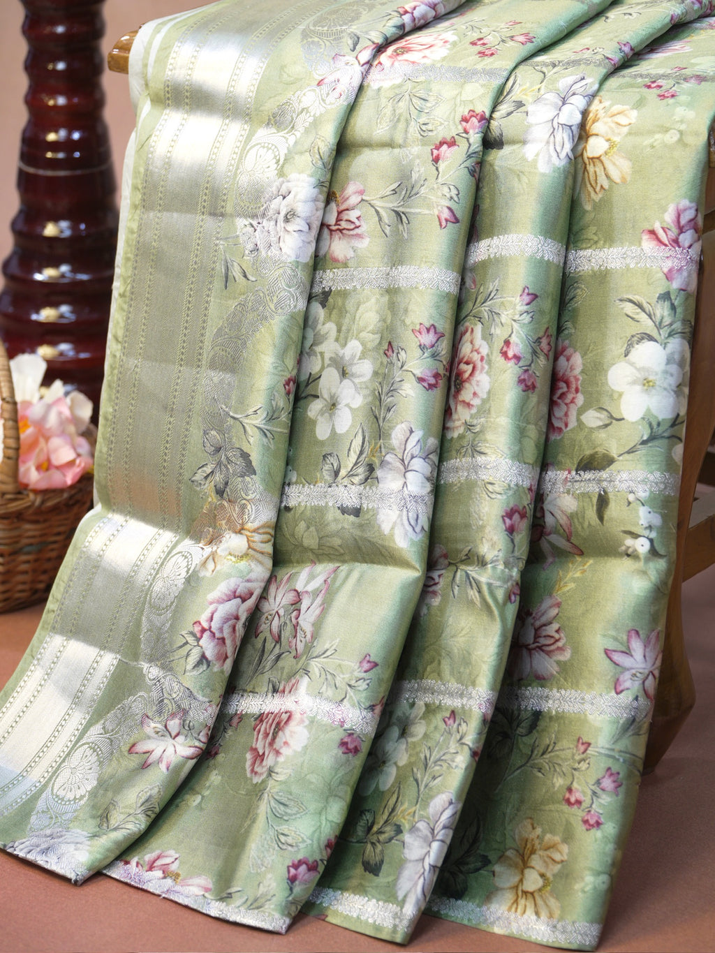 Banarasi Pure Katan Digital Print Saree