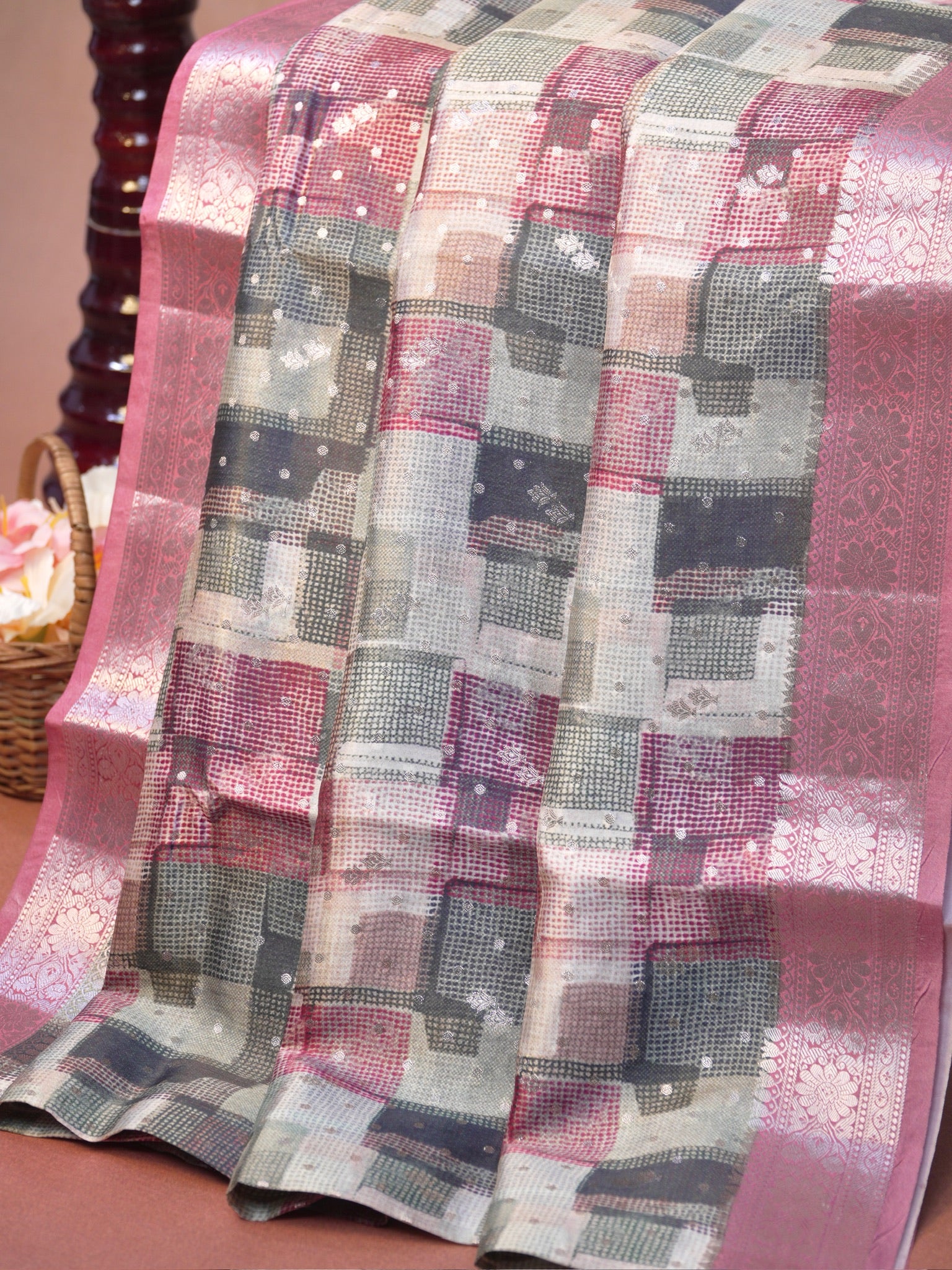 Banarasi Pure Katan Digital Print Saree