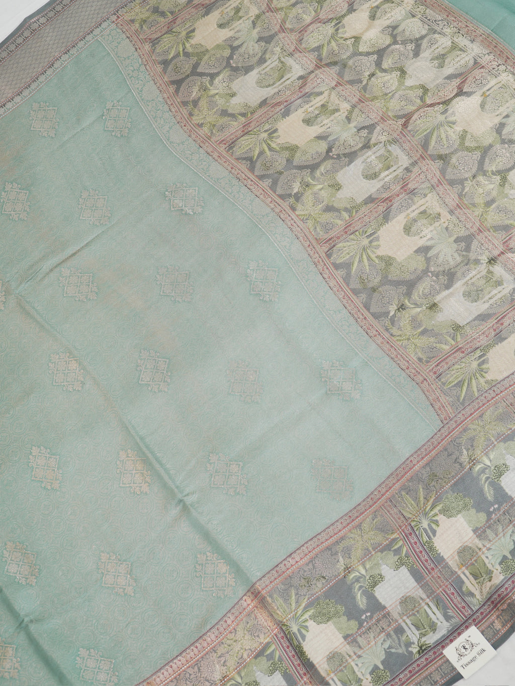 Banarasi Pure Katan Kalamkari Brocade Saree