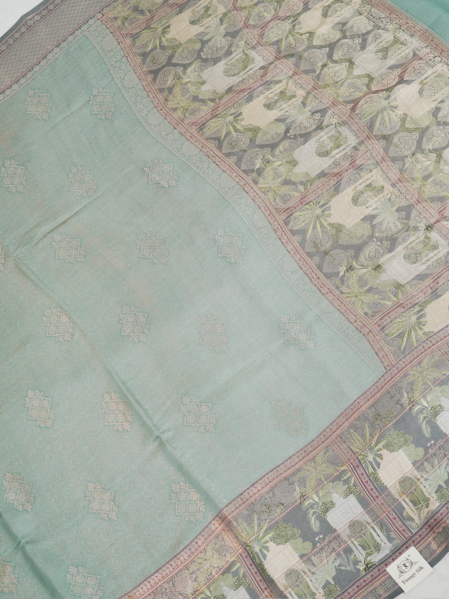 Banarasi Pure Katan Kalamkari Brocade Saree