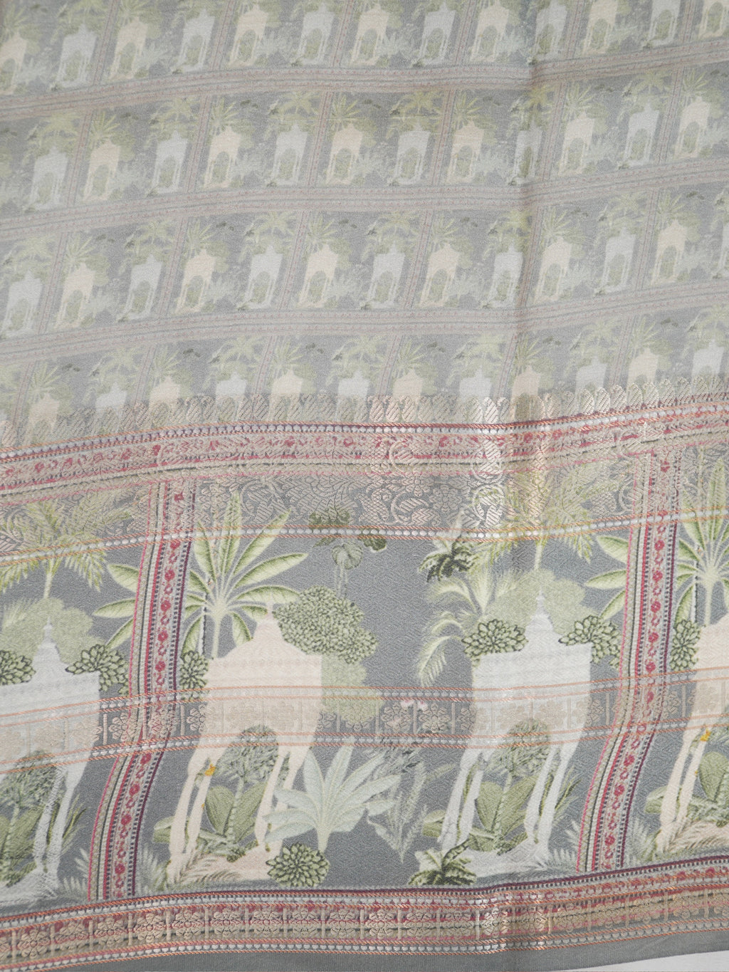 Banarasi Pure Katan Kalamkari Brocade Saree
