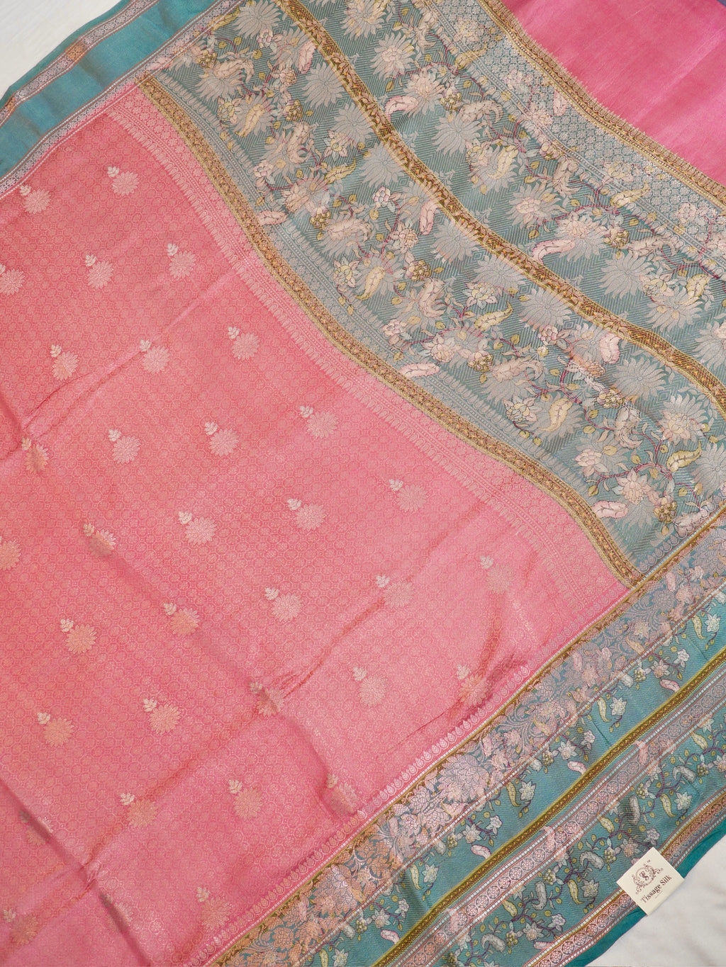 Banarasi Pure Katan Kalamkari Brocade Saree