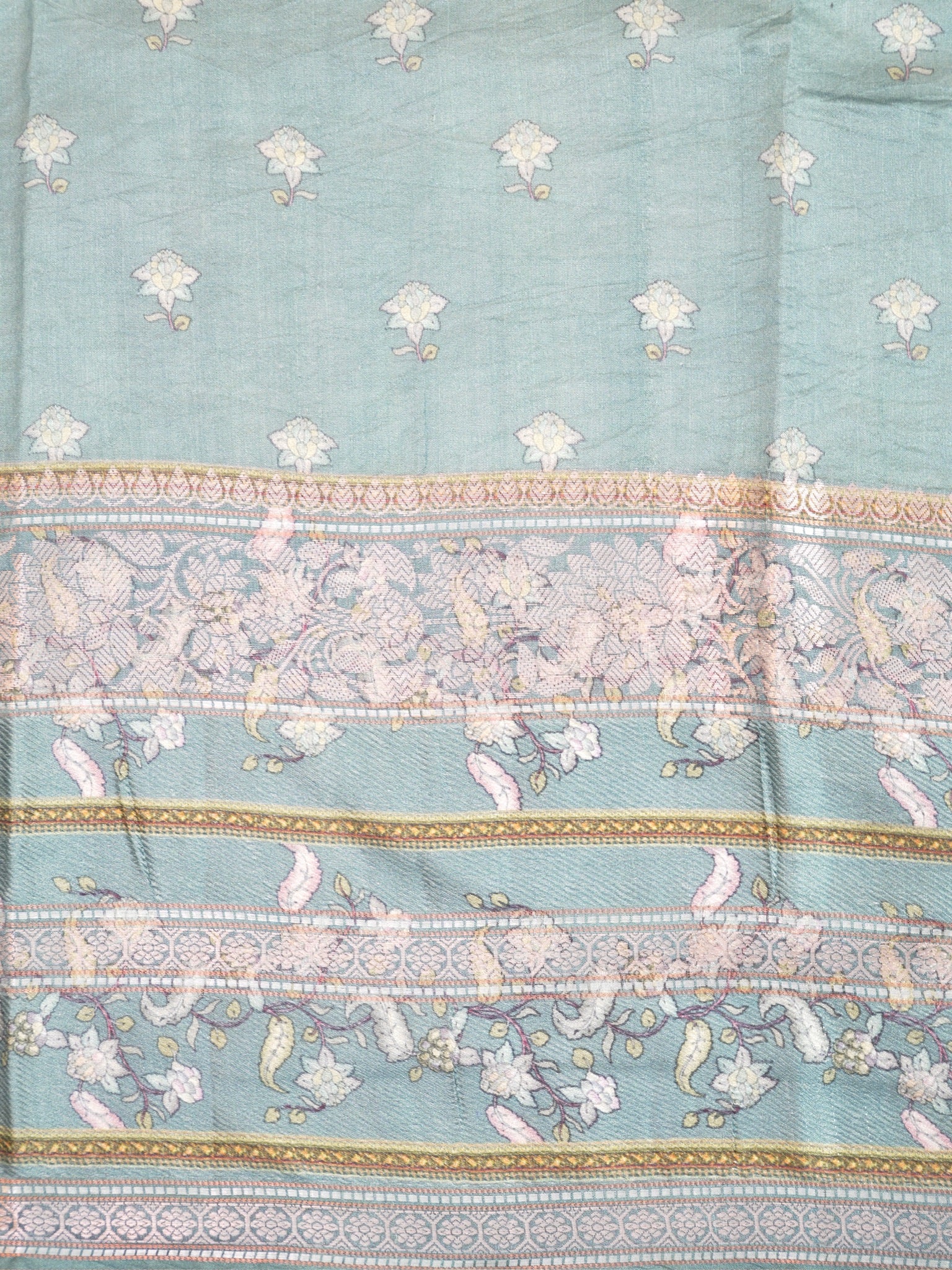Banarasi Pure Katan Kalamkari Brocade Saree