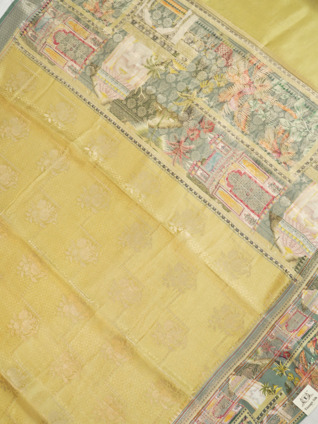 Banarasi Pure Katan Kalamkari Brocade Saree